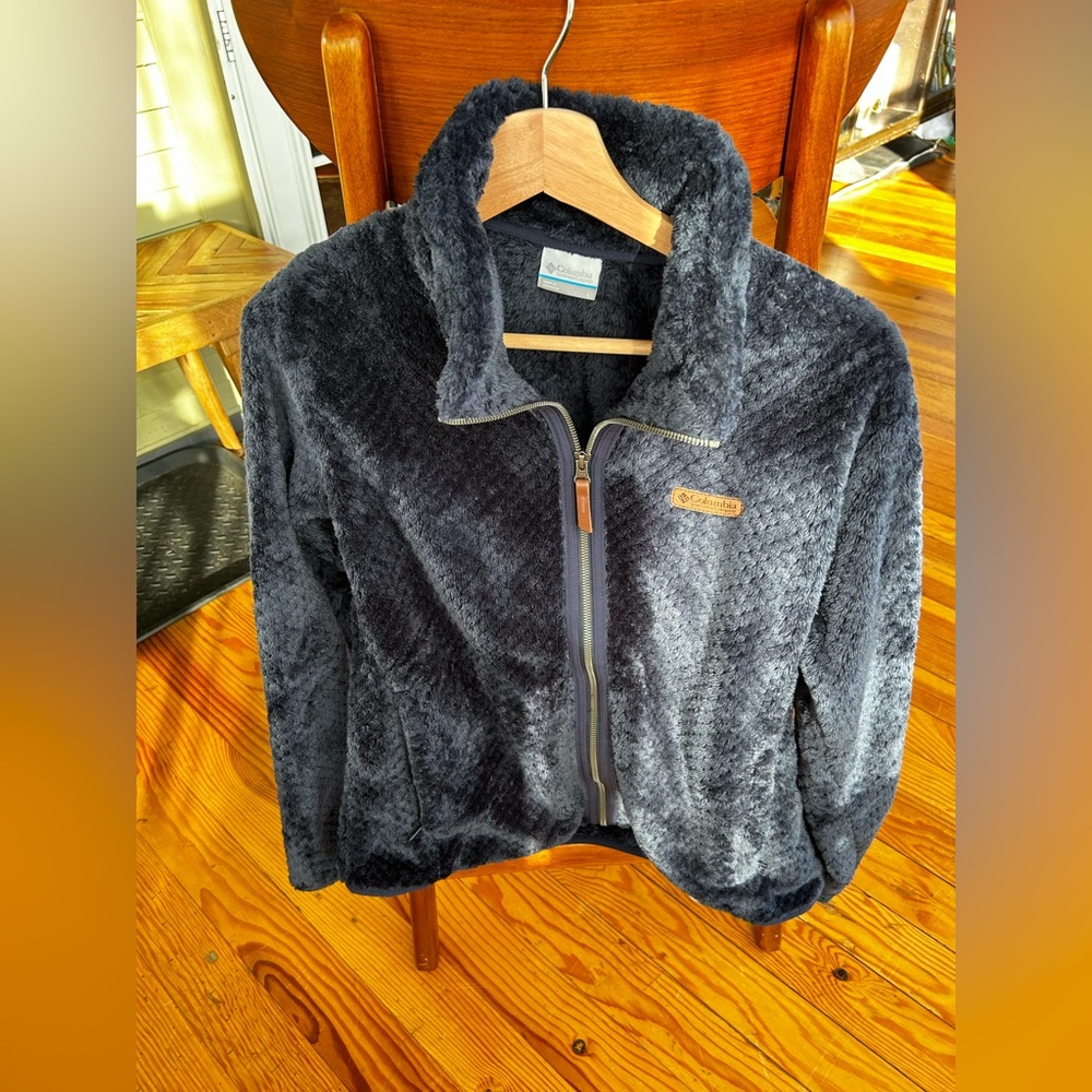 Columbia Fireside Sherpa Lined Fleece Full-zip jacket Women Large Dark Navy